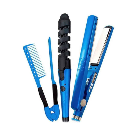 Kit Plancha, Rizador y Peine Térmico Profesional